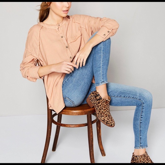 Free People Oversized Button-Down Shirt - Size S - Picture 2 of 3